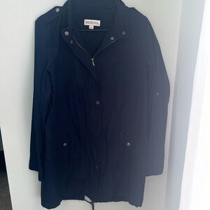 Navy blue lightweight long jacket